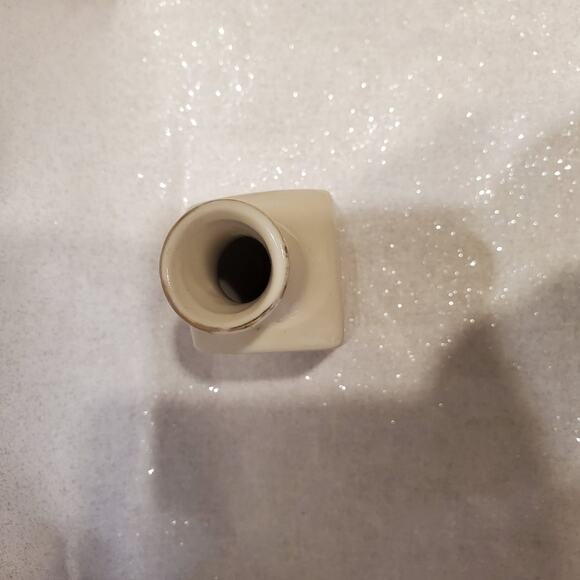 VINTAGE 1970s Miyako Style Mini white vase Oriental Japanese made in Japan - Picture 5 of 6